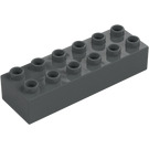 Duplo Dark Stone Gray Brick 2 x 6 (2300)