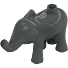 Duplo Ciemny kamienny szary Elephant Calf z Lewy Stopa Forward (89879)