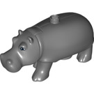 Duplo Dark Stone Gray Hippo with Movable Jaw (70885 / 98201)