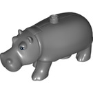 Duplo Dunkles Steingrau Hippo mit Movable Jaw (98201)