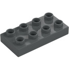 Duplo Tmavě kamenná šedá Deska 2 x 4 (4538 / 40666)