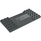 Duplo Gris Pierre Foncé assiette 6 x 12 avec Ramps (95463)