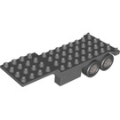 Duplo Dark Stone Gray Trailer with Hinge 4 x 13 (89861)