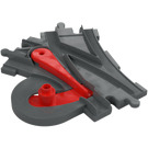 Duplo Dark Stone Gray Train Switch Points (51560)