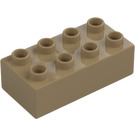 Duplo Tmavě žlutohnědá Kostka 2 x 4 (3011 / 31459)