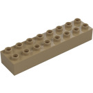 Duplo Tmavě žlutohnědá Kostka 2 x 8 (4199)