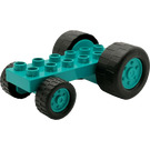 Duplo Mörk Turkos Traktor Botten (40874)