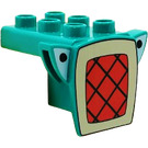 Duplo Dark Turquoise Tractor Front 2 x 3 - Travis (52065 / 52294)