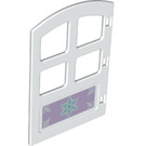 Duplo Door with Purple panel with snowflake with Larger Bottom Windows (52341 / 71362)