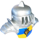 Duplo Flat Silver Armor with Lion and Crown (54611)