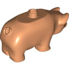 Duplo Vleeskleur Pig met Curled Staart (75722)