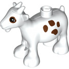 Duplo Goat with Brown Patches and Eye Rings (11371)