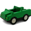 Duplo Green Car with Black Base (2218)