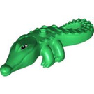 Duplo Vert Crocodile avec Oval Yeux (54536)