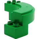 Duplo Green Curved Road Section 6 x 7 x 2 (31205)