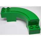 Duplo Green Curved Road Section 6 x 7 x 2 (31205)
