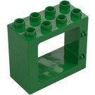 Duplo Zelená Dveře Rám 2 x 4 x 3 s plochým okrajem (61649)