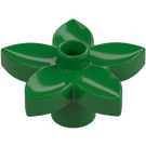 Duplo Verde Flor con 5 Angular Pétalos (6510 / 52639)