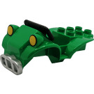 Duplo Green Quad/Bike Body with Black Handlebars and Yellow Headlights (55886 / 89689)