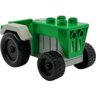 Duplo Green Tractor with Gray Mudguards (73572)