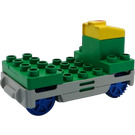 Duplo Vihreä Junan alusta jossa Akku Compartment (75704)