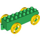 Duplo Verde Vagón con Amarillo Ruedas (76087)