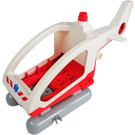 Duplo Helikopter met Cabin, Rood Basis en EMT Ster van Life (16363 / 47425)