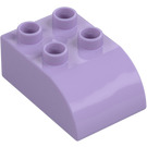 Duplo Lavender Brick 2 x 3 with Curved Top (2302)