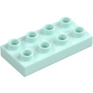 Duplo Licht aqua Plaat 2 x 4 (4538 / 40666)