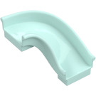 Duplo Light Aqua Right Slide 4 x 4 x 3 (35088)