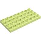 Duplo Lys lime Plate 4 x 8 (4672 / 10199)