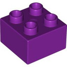 Duplo Light Purple Brick 2 x 2 (3437 / 89461)