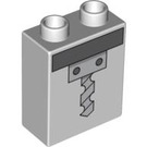 Duplo Helles Steingrau Stein 1 x 2 x 2 mit Drill ohne Unterrohr (4066 / 55883)