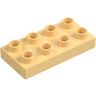 Duplo Light Yellow Plate 2 x 4 (4538 / 40666)