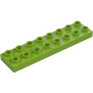 Duplo Lime Plade 2 x 8 (44524)