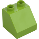 Duplo Lime Slope 2 x 2 x 1.5 (45°) (6474 / 67199)