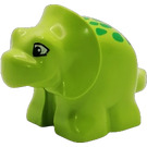 Duplo Lime Triceratops Baby with Green Spots (61349)