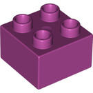 Duplo Magenta Brick 2 x 2 (3437 / 89461)