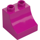 Duplo Magenta Mattoncino con Curve 2 x 2 x 1.5 (11169)