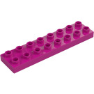 Duplo Magenta Plate 2 x 8 (44524)