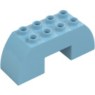 Duplo Medium Azure Arch Brick 2 x 6 x 2 Curved (11197)