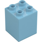 Duplo Średni Azure Cegła 2 x 2 x 2 (31110)