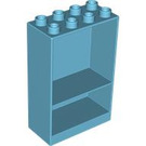 Duplo Medium azuurblauw Kader 4 x 2 x 5 met Shelf (27395)
