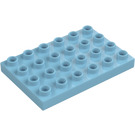 Duplo Medium Azure Plate 4 x 6 (25549)