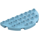 Duplo Medium Azure Plate 8 x 4 Semicircle (29304)