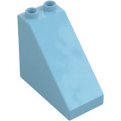 Duplo Medium Azure Slope 2 x 4 x 3 (45°) (49570)