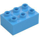 Duplo Medium Blue Brick 2 x 3 (87084)