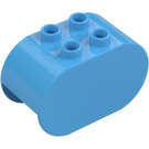 Duplo Mittelblau Stein 2 x 4 x 2 mit Abgerundete Enden (6448)