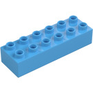 Duplo Medium Blue Brick 2 x 6 (2300)