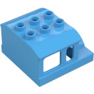 Duplo Mittelblau Cabin für Steam Zug (13532 / 20150)